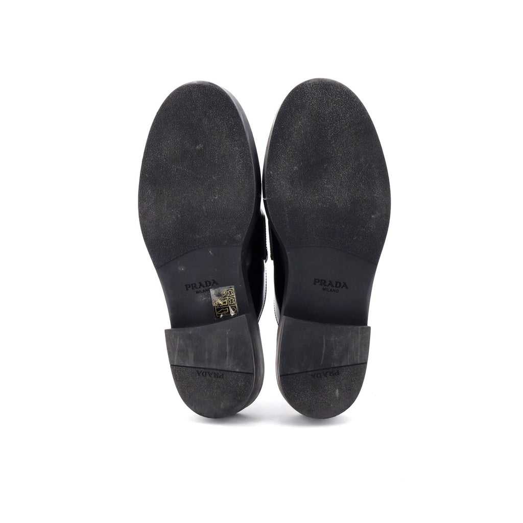 Women's Triangle Logo Slide Mules Leather