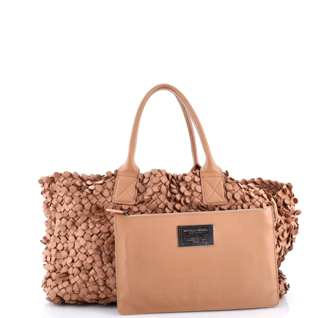 Poussin Paillettes Cabat Handbag Intrecciato Nappa Large