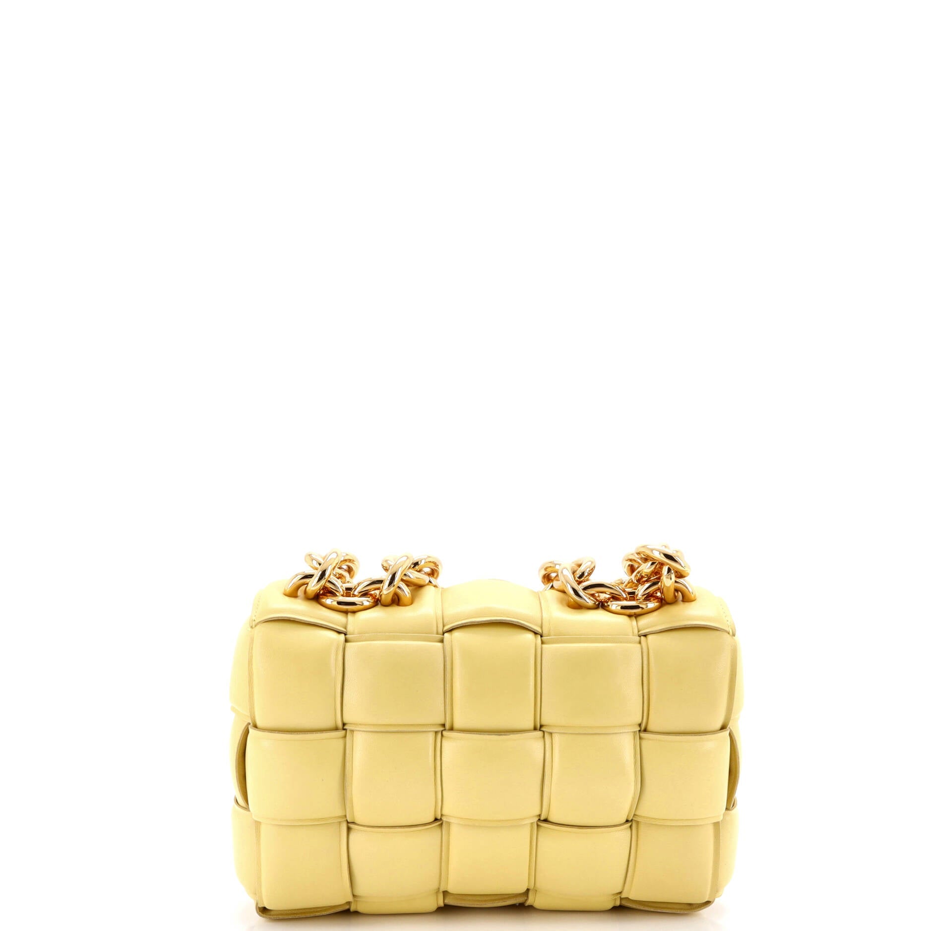 Cassette Chain Crossbody Bag Padded Maxi Intrecciato Leather