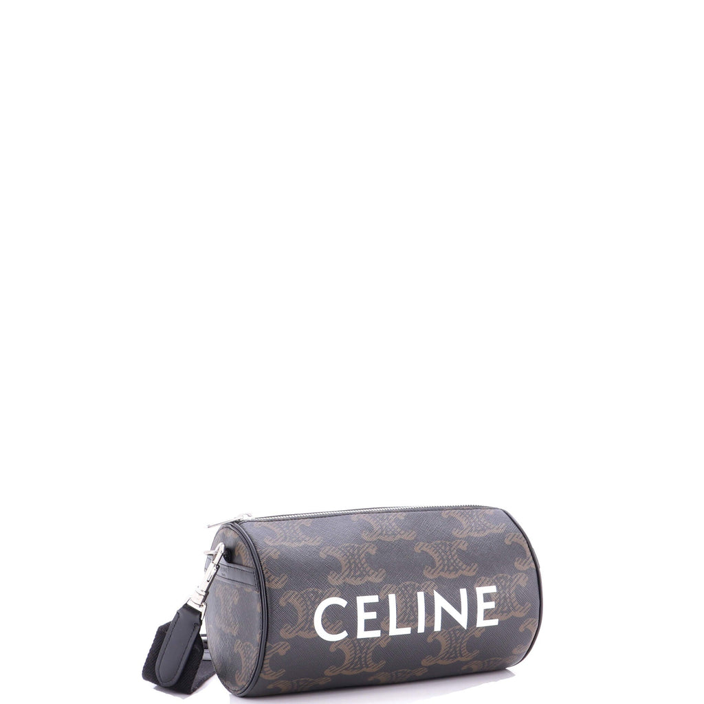 Logo Cylinder Bag Triomphe Coated Canva