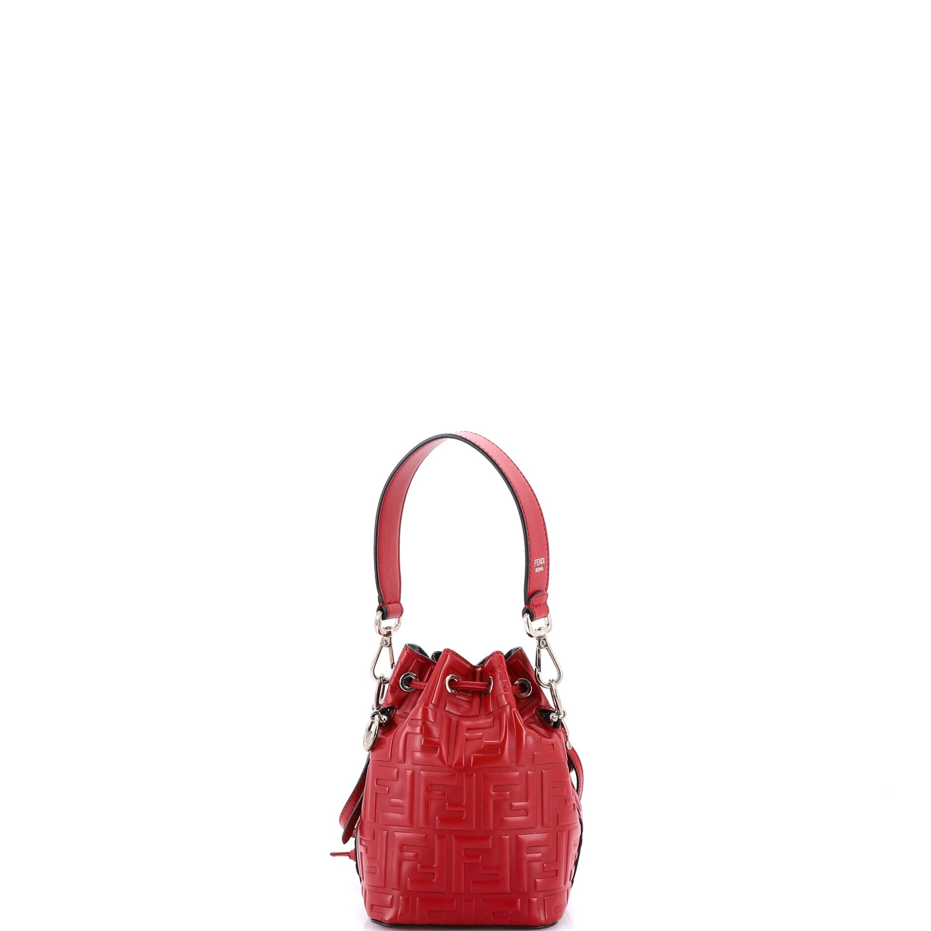 Mon Tresor Bucket Bag Zucca Embossed Leather Mini