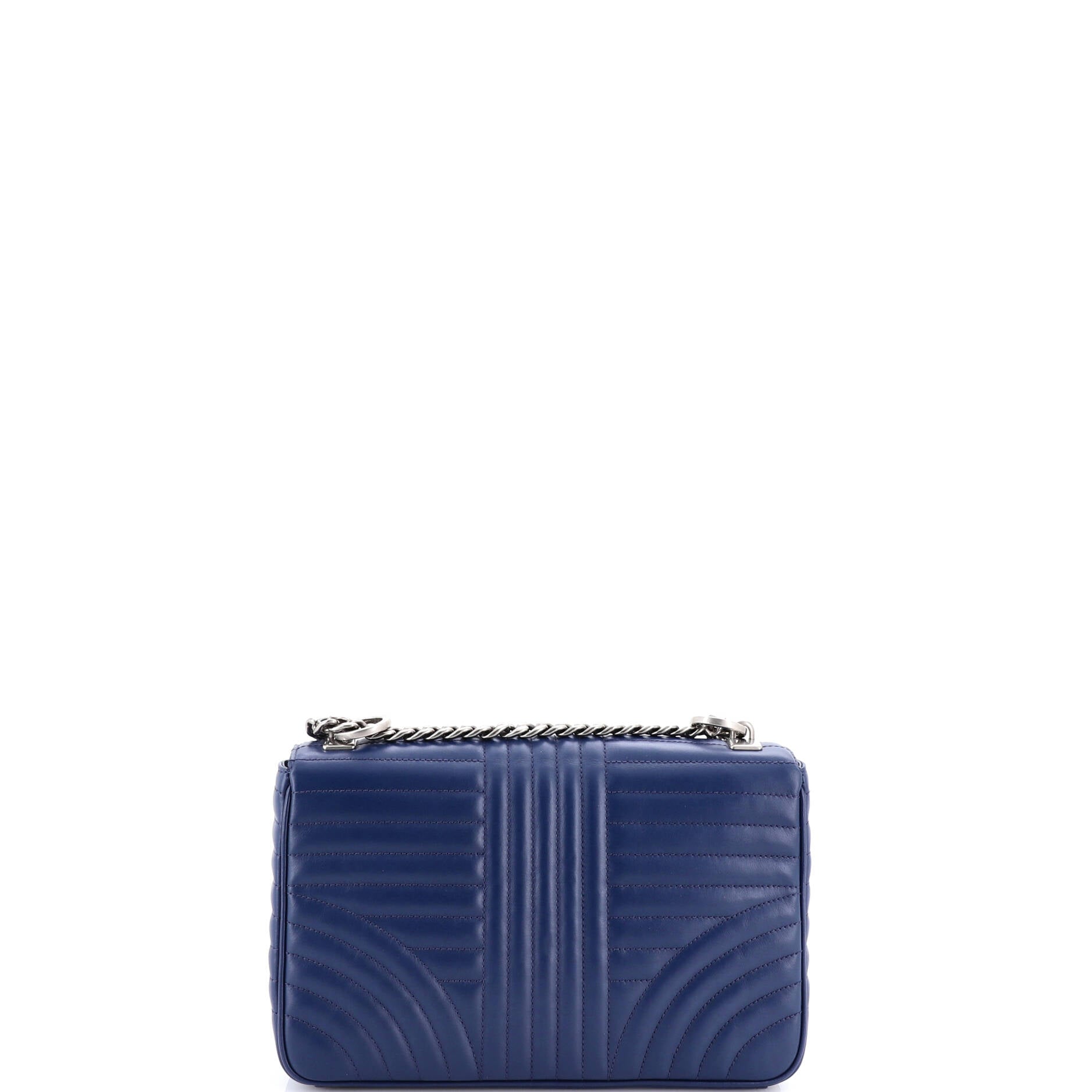 Chain Flap Shoulder Bag Diagramme Quilted Leather Large