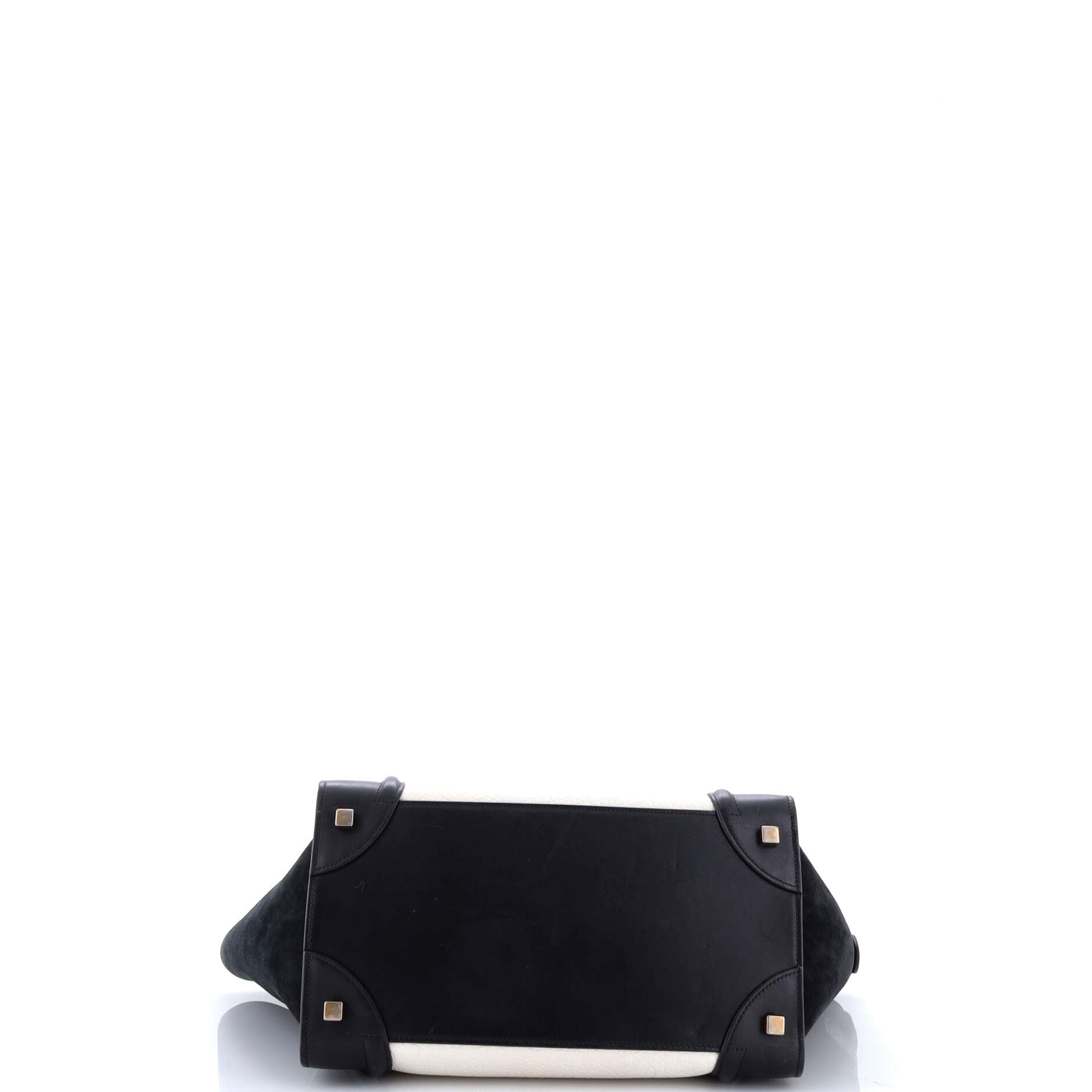 Bicolor Luggage Bag Leather Mini