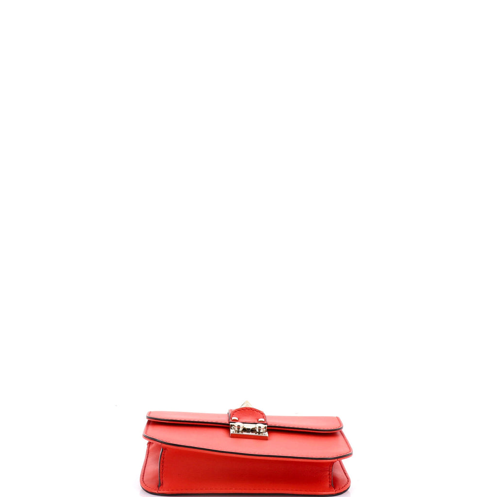 Glam Lock Shoulder Bag Leather Mini