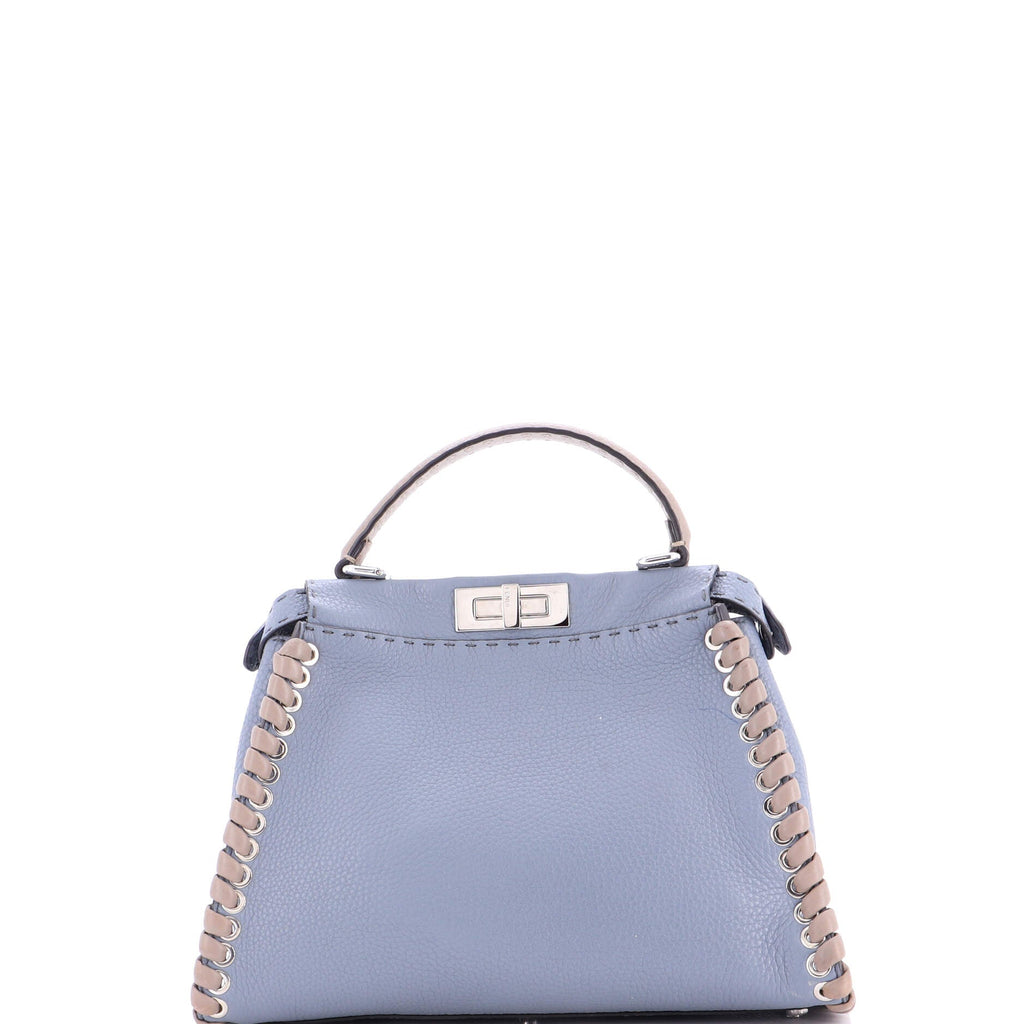 Peekaboo Bag Leather with Python Whipstitch Regular