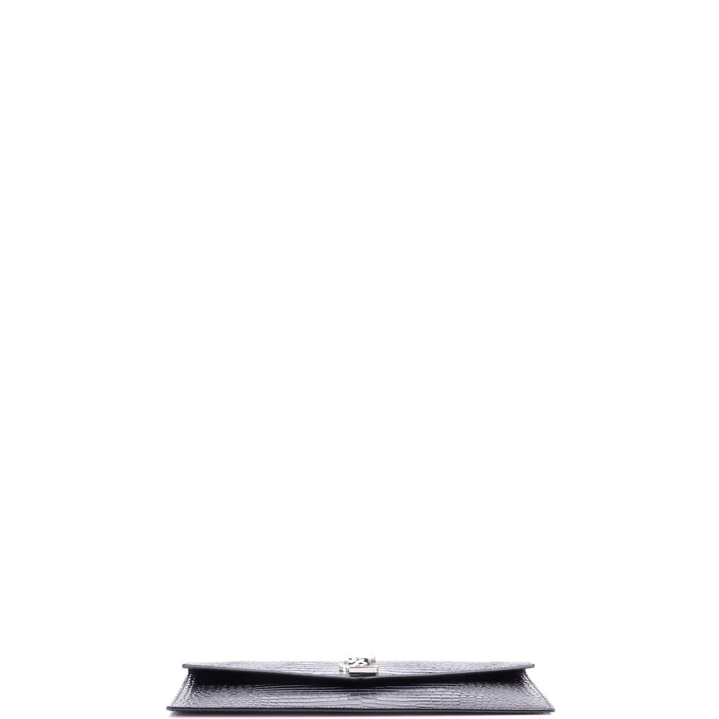 Uptown Pouch Crocodile Embossed Leather