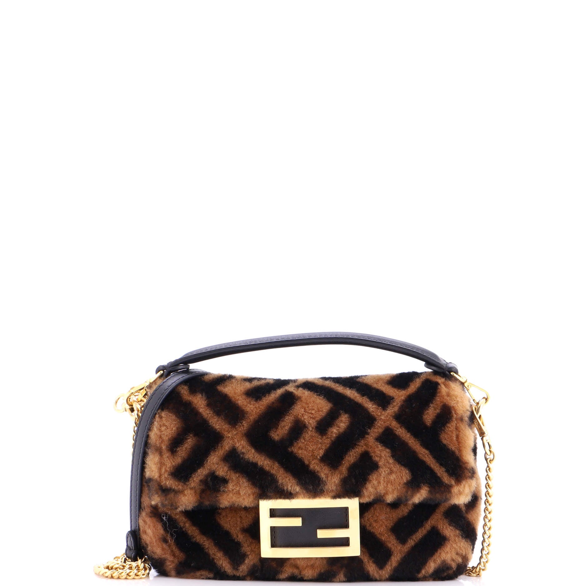 Baguette NM Bag Zucca Shearling Mini