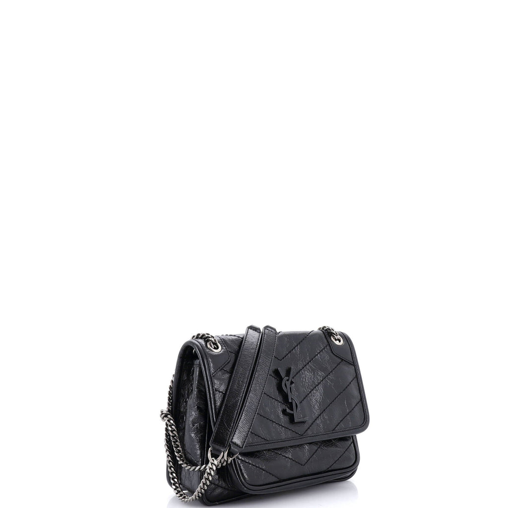 Niki Chain Flap Bag Matelasse Chevron Leather Baby