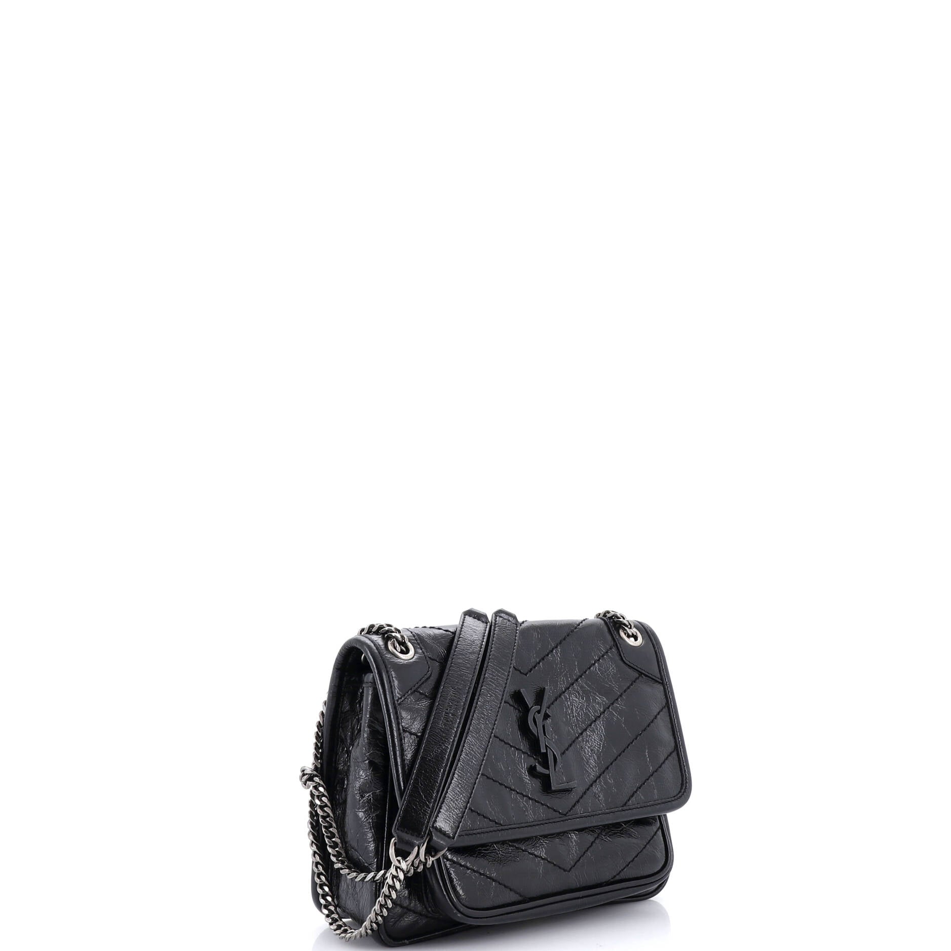 Niki Chain Flap Bag Matelasse Chevron Leather Baby