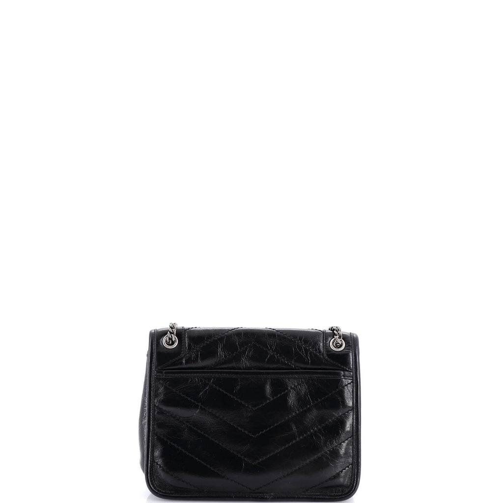 Niki Chain Flap Bag Matelasse Chevron Leather Baby