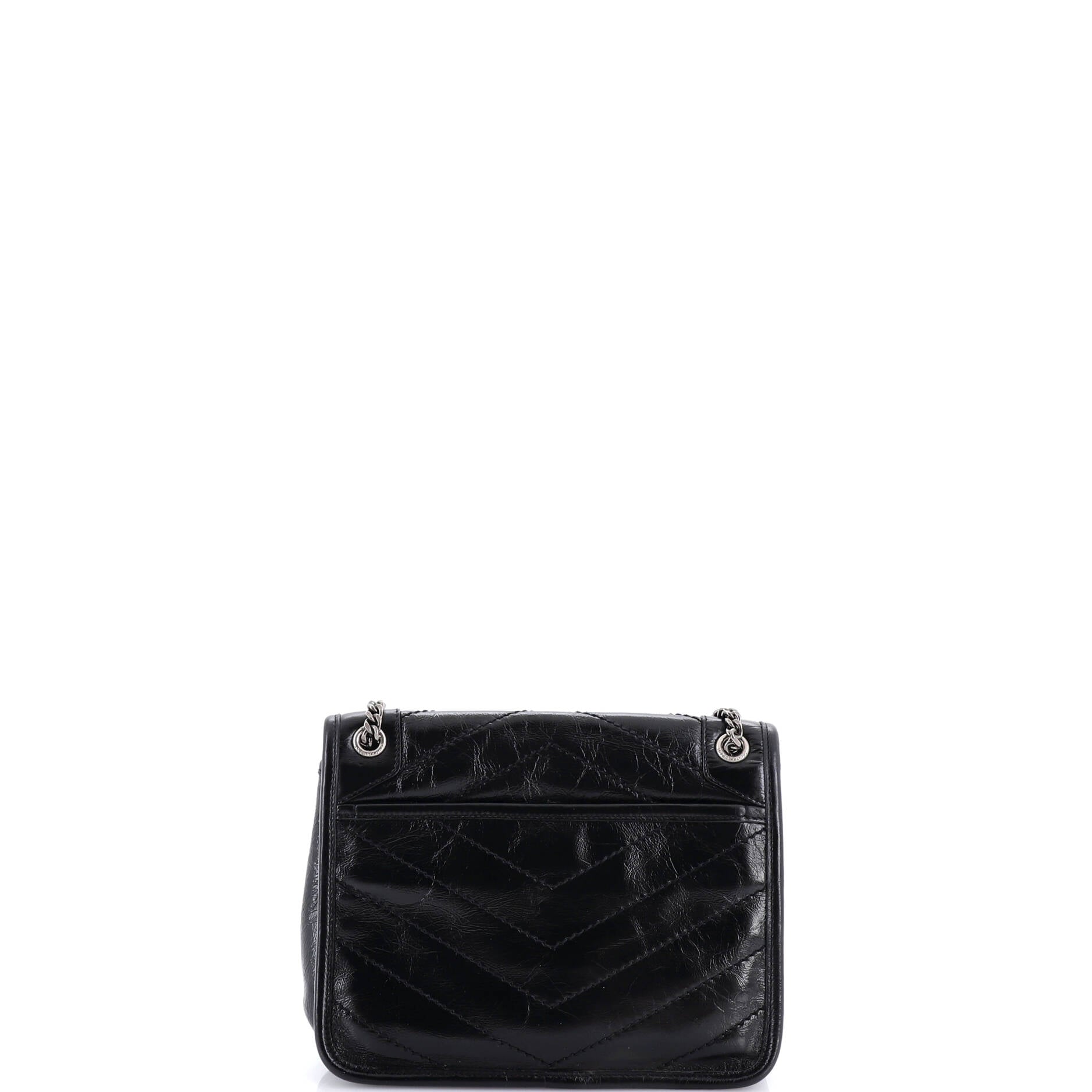 Niki Chain Flap Bag Matelasse Chevron Leather Baby