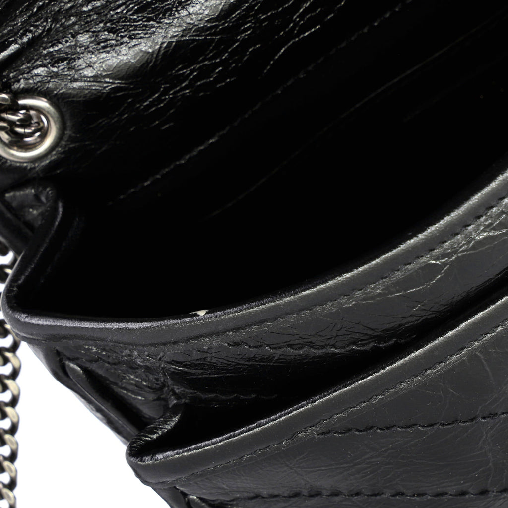 Niki Chain Flap Bag Matelasse Chevron Leather Baby