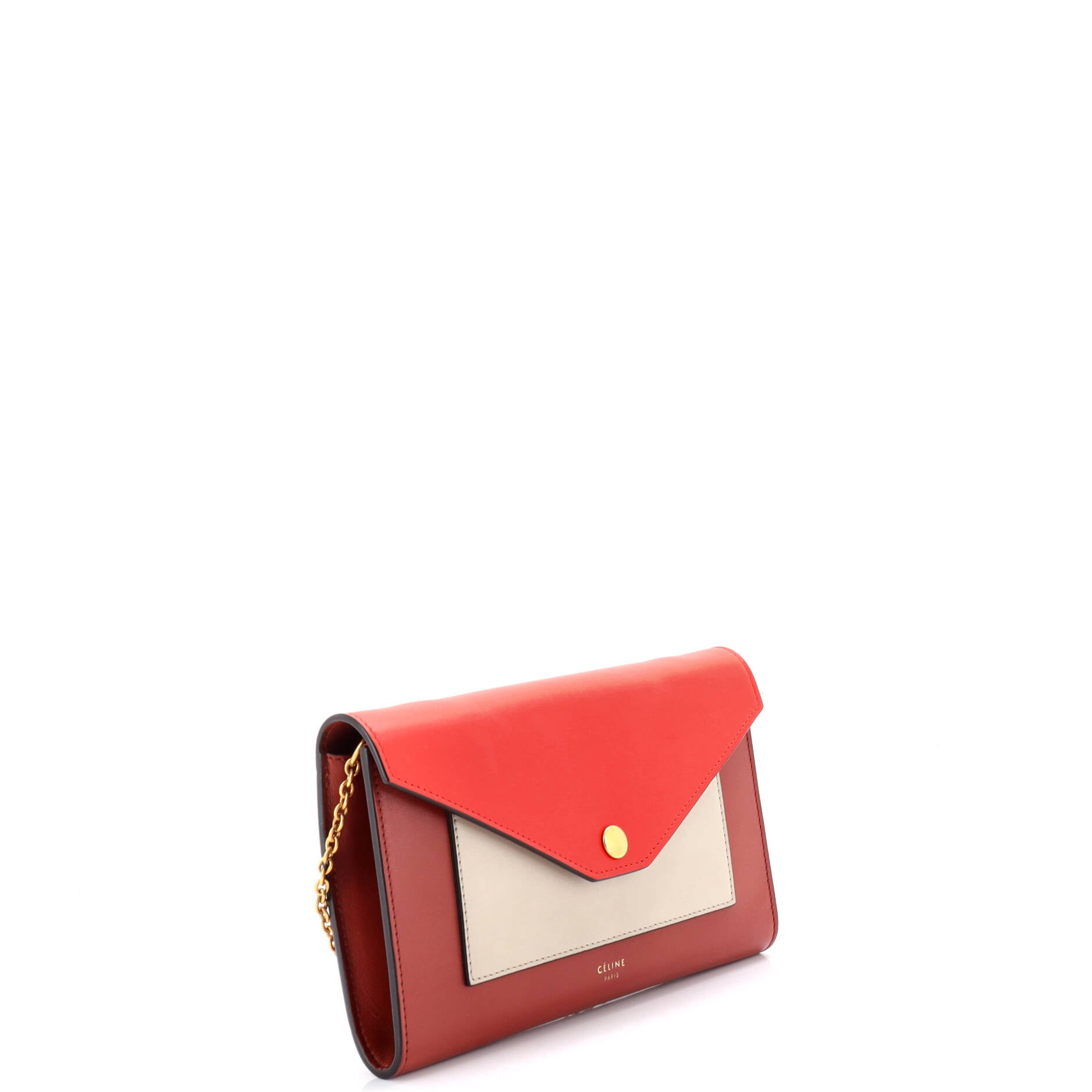 Pocket Envelope Shoulder Bag Leather Small