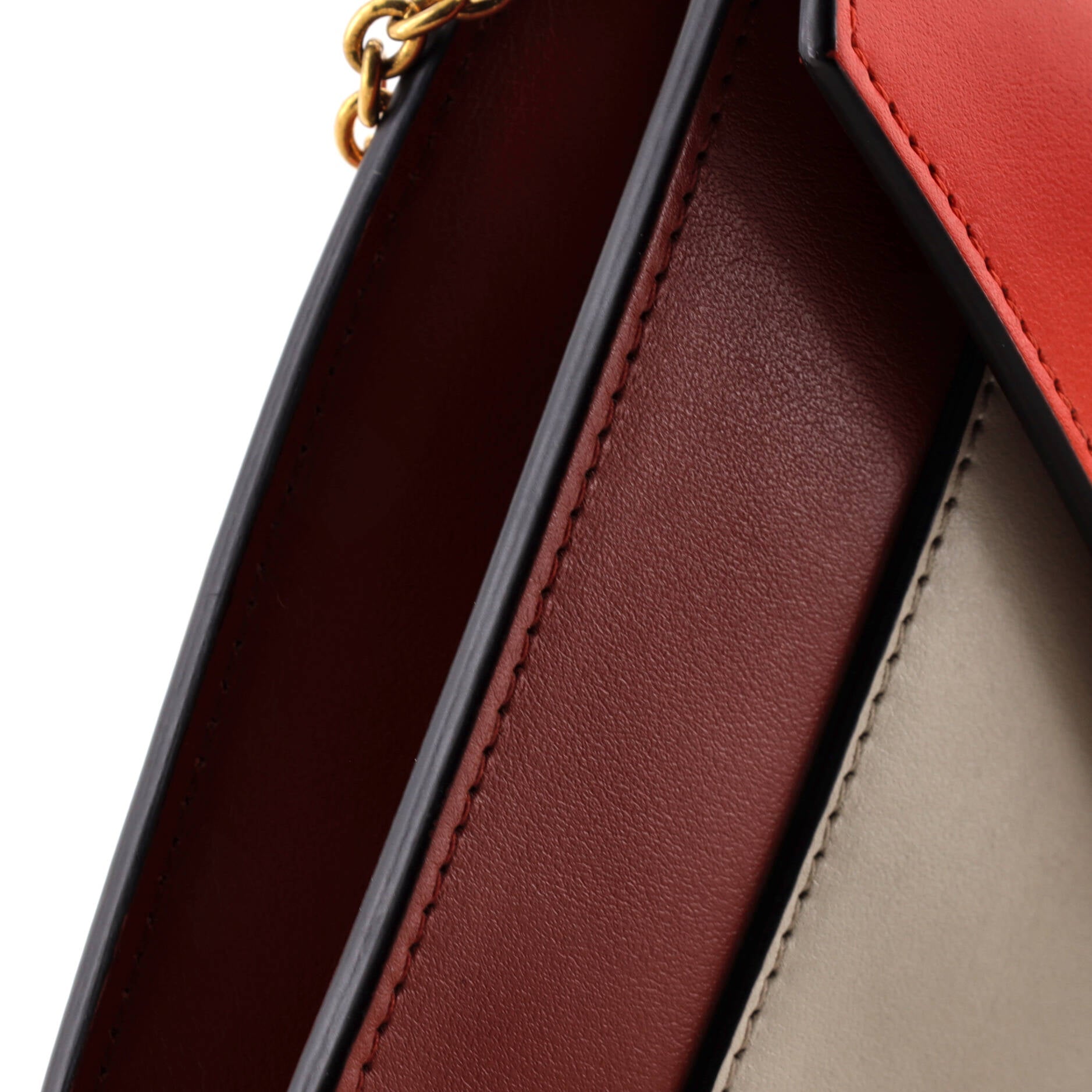 Pocket Envelope Shoulder Bag Leather Small