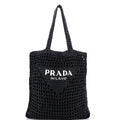 Triangle Logo Open Tote Raffia