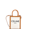 Vertical Cabas Tote Canvas with Leather Mini