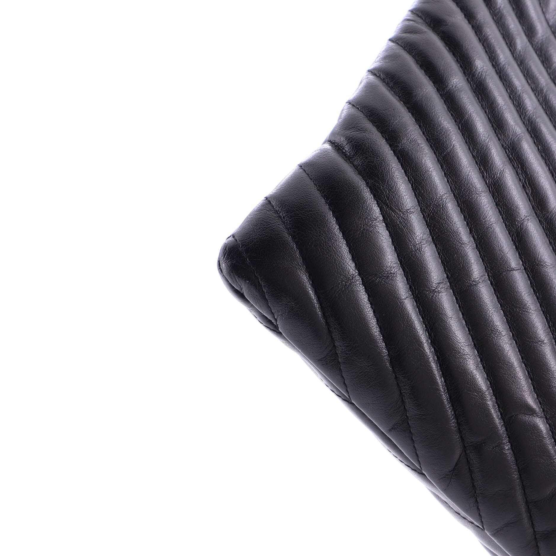 Classic Monogram Wristlet Pouch Matelasse Chevron Leather Large