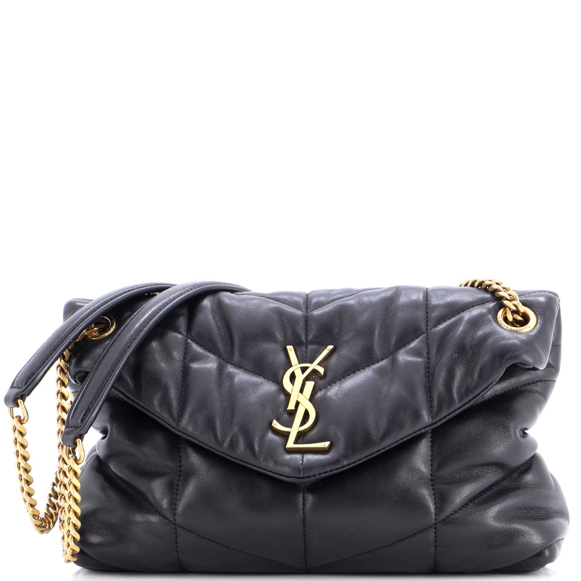 Loulou Puffer Shoulder Bag Quilted Leather Small