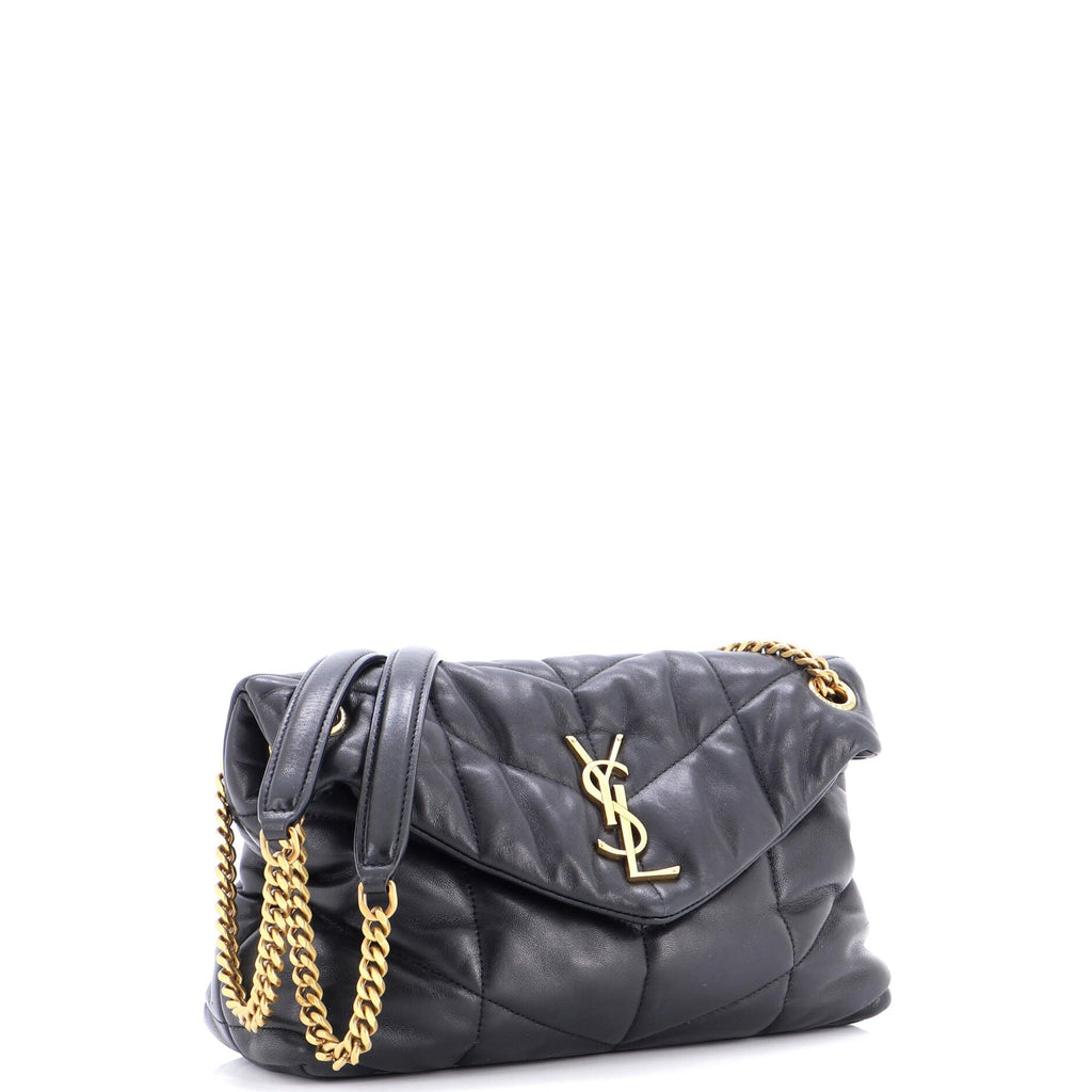 Loulou Puffer Shoulder Bag Quilted Leather Small