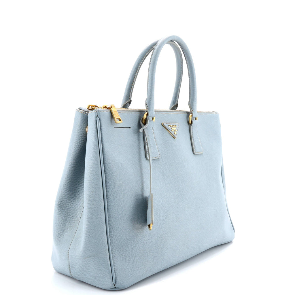 Double Zip Lux Tote Saffiano Leather Large