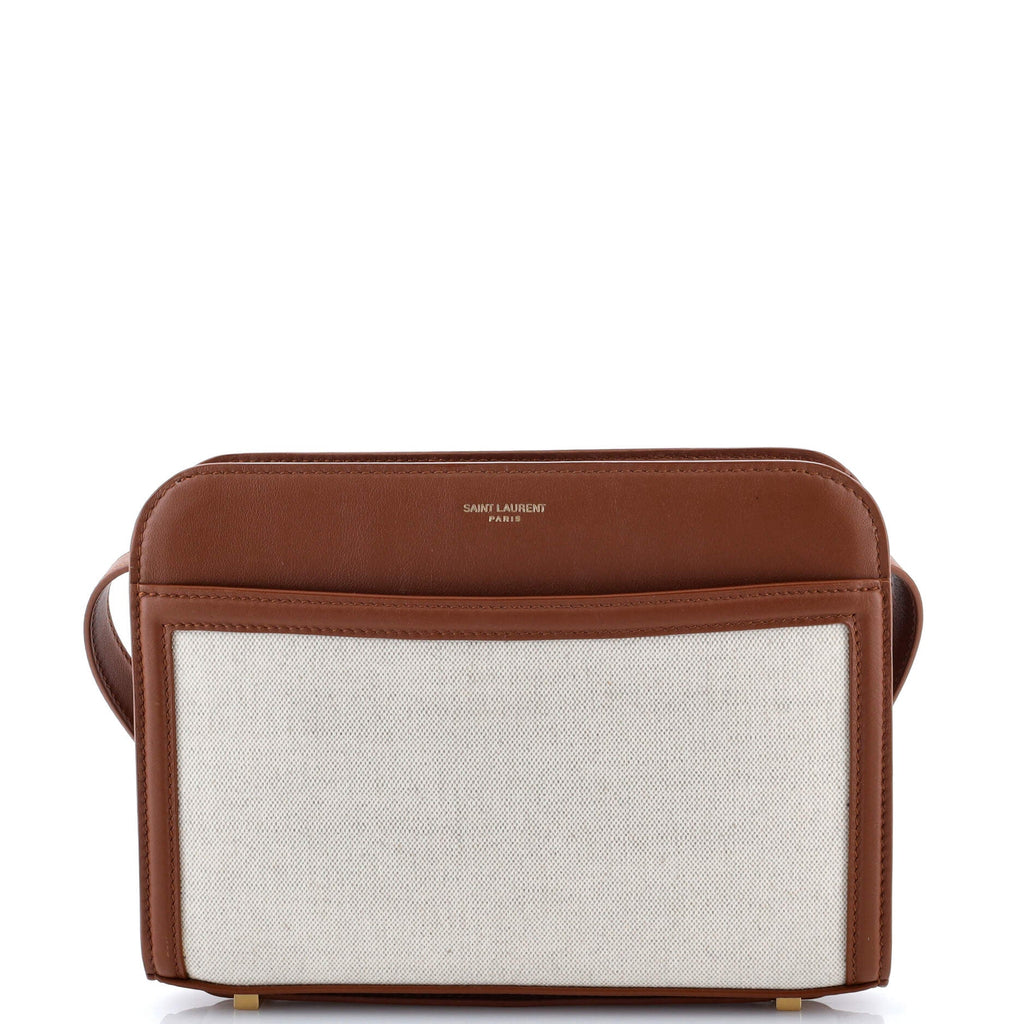 Reversed Shoulder Bag Canvas and Leather