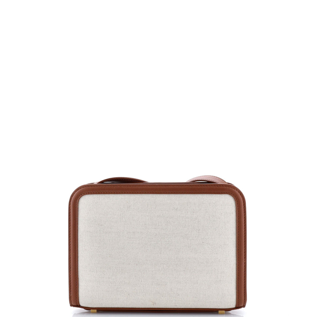 Reversed Shoulder Bag Canvas and Leather