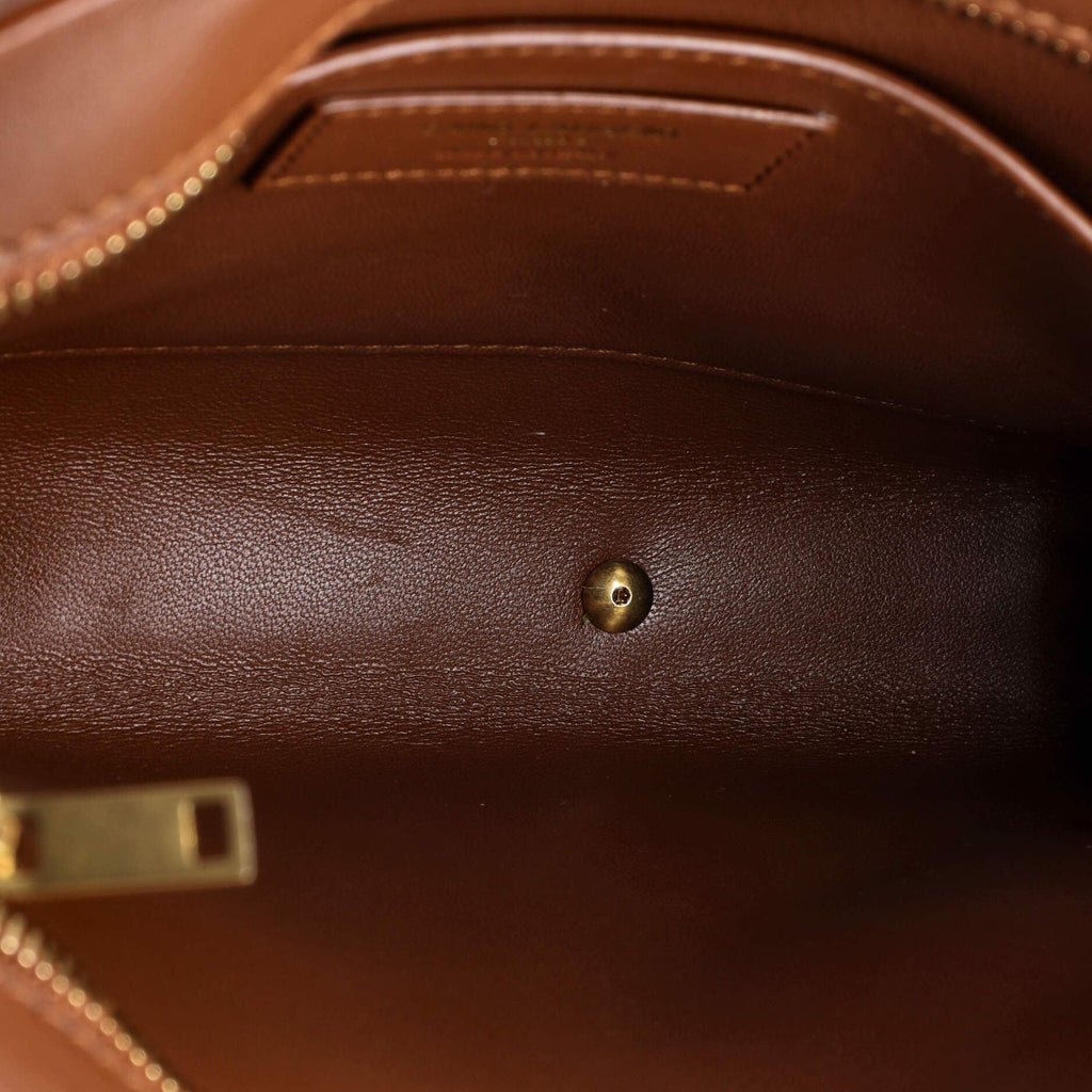 Reversed Shoulder Bag Canvas and Leather