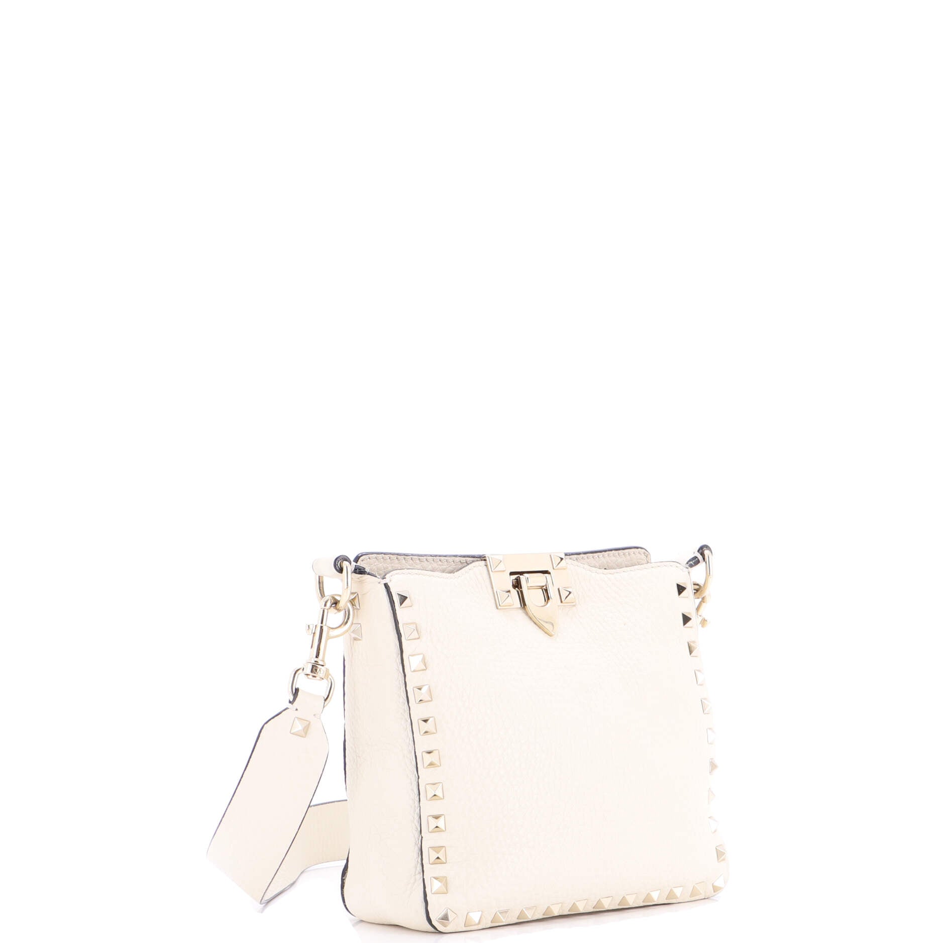 Rockstud Flip Lock Messenger Bag Leather Mini