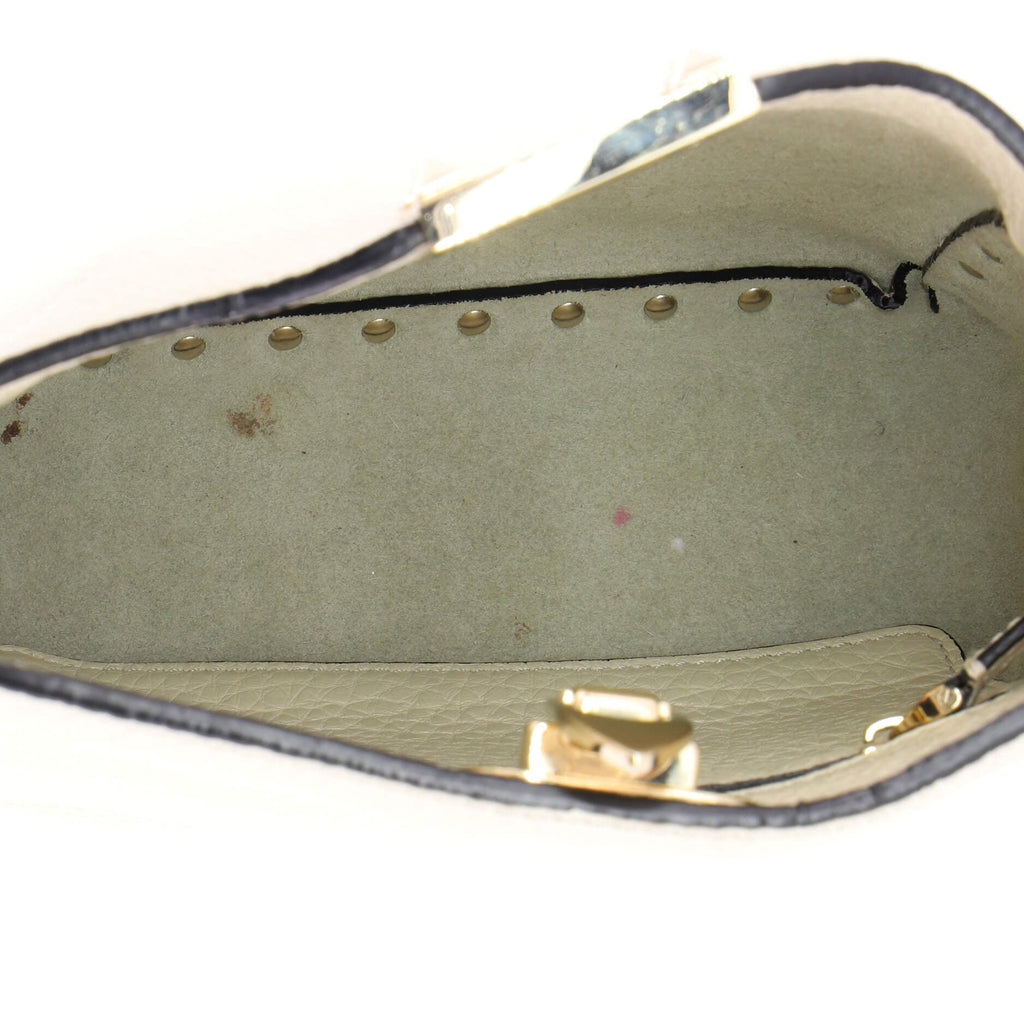 Rockstud Flip Lock Messenger Bag Leather Mini