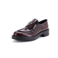 Women's Triangle Logo Loafers Spazzolato Leather