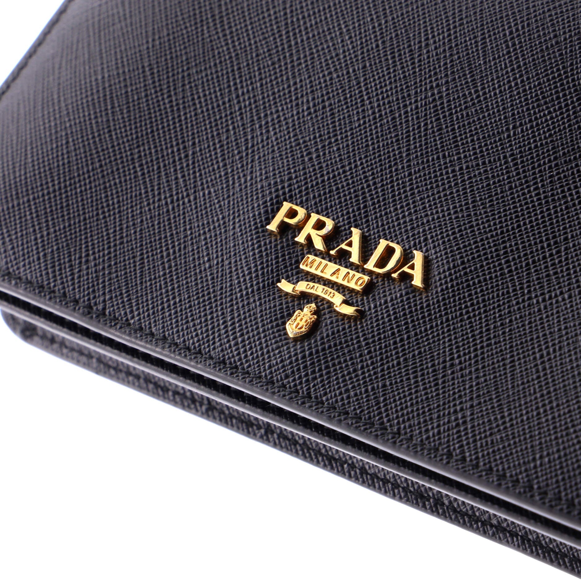 Wristlet Wallet on Chain Saffiano Leather Mini