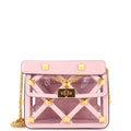 Roman Stud Flap Bag Quilted PVC with Leather Medium
