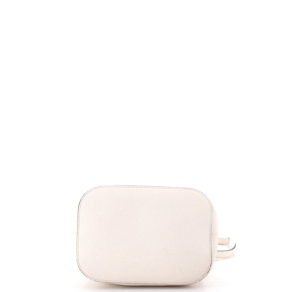 Dual Strap Top Handle Bucket Bag Vitello Daino Small