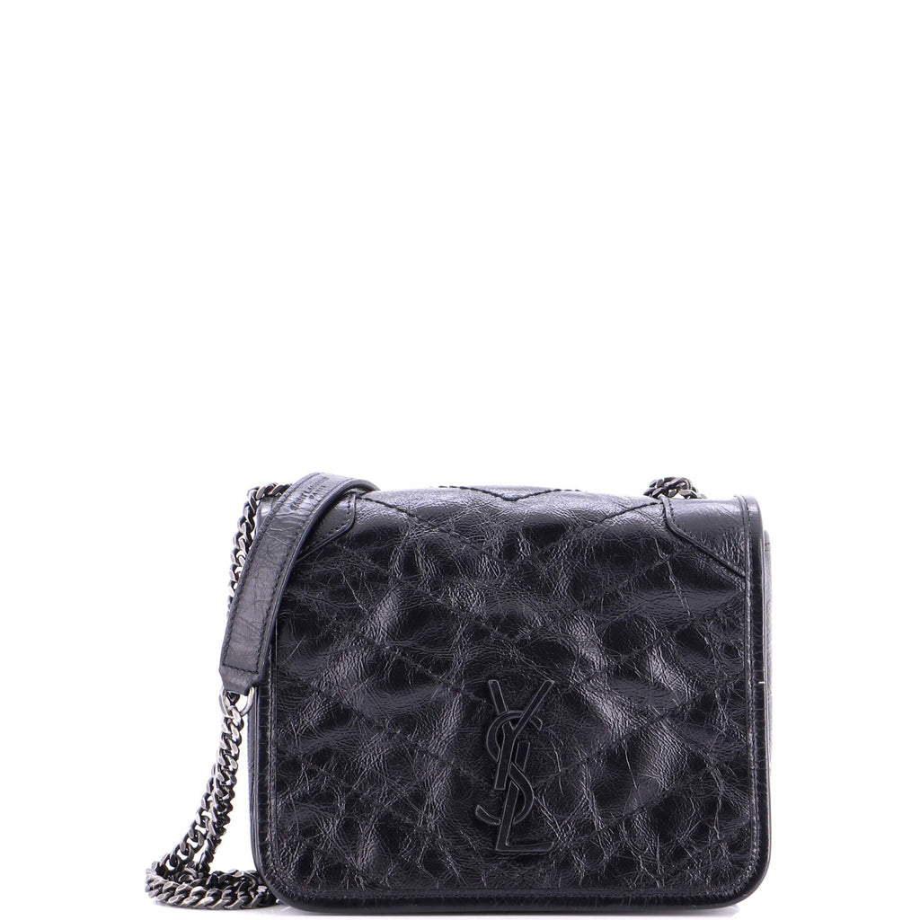 Niki Chain Wallet Matelasse Chevron Leather