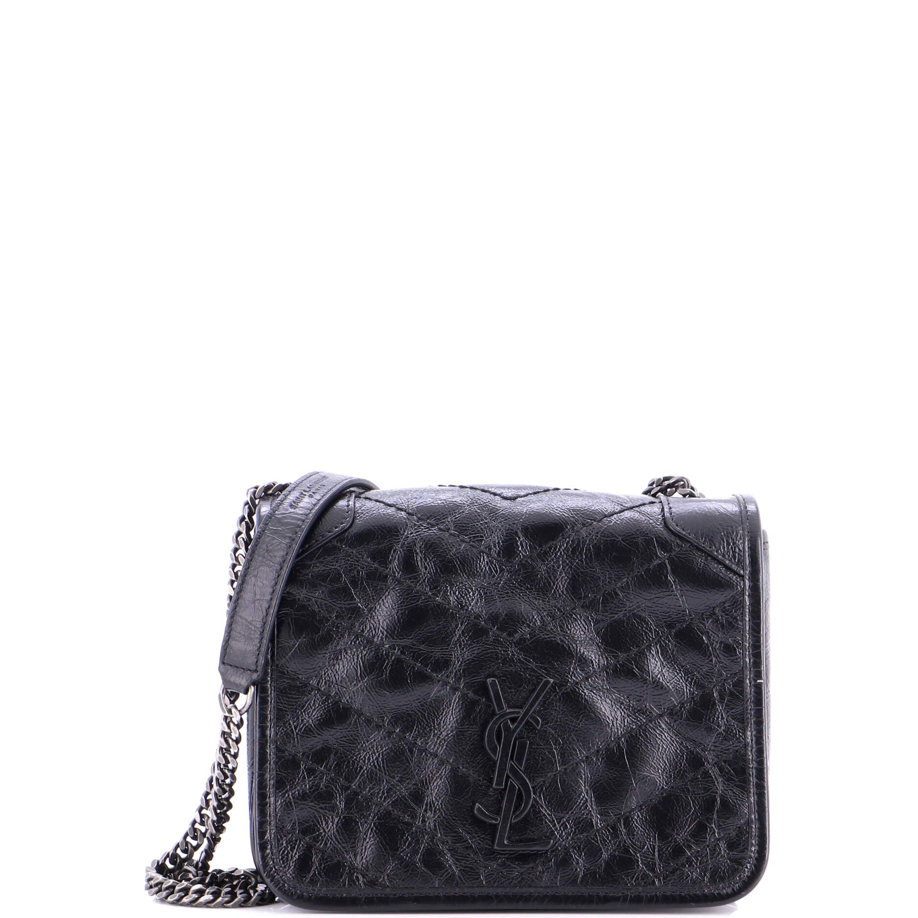 Niki Chain Wallet Matelasse Chevron Leather