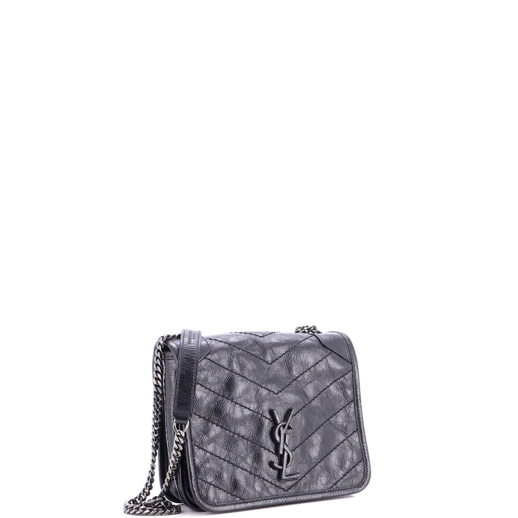 Niki Chain Wallet Matelasse Chevron Leather