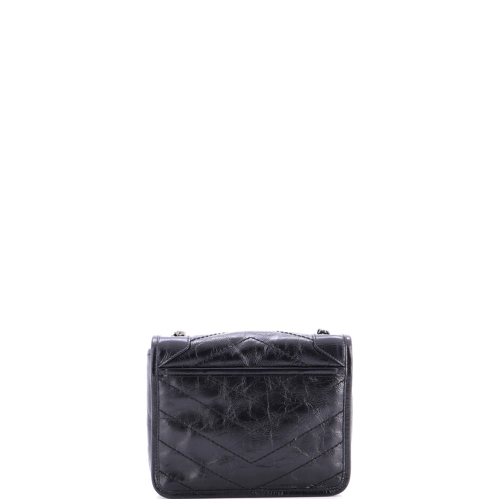 Niki Chain Wallet Matelasse Chevron Leather