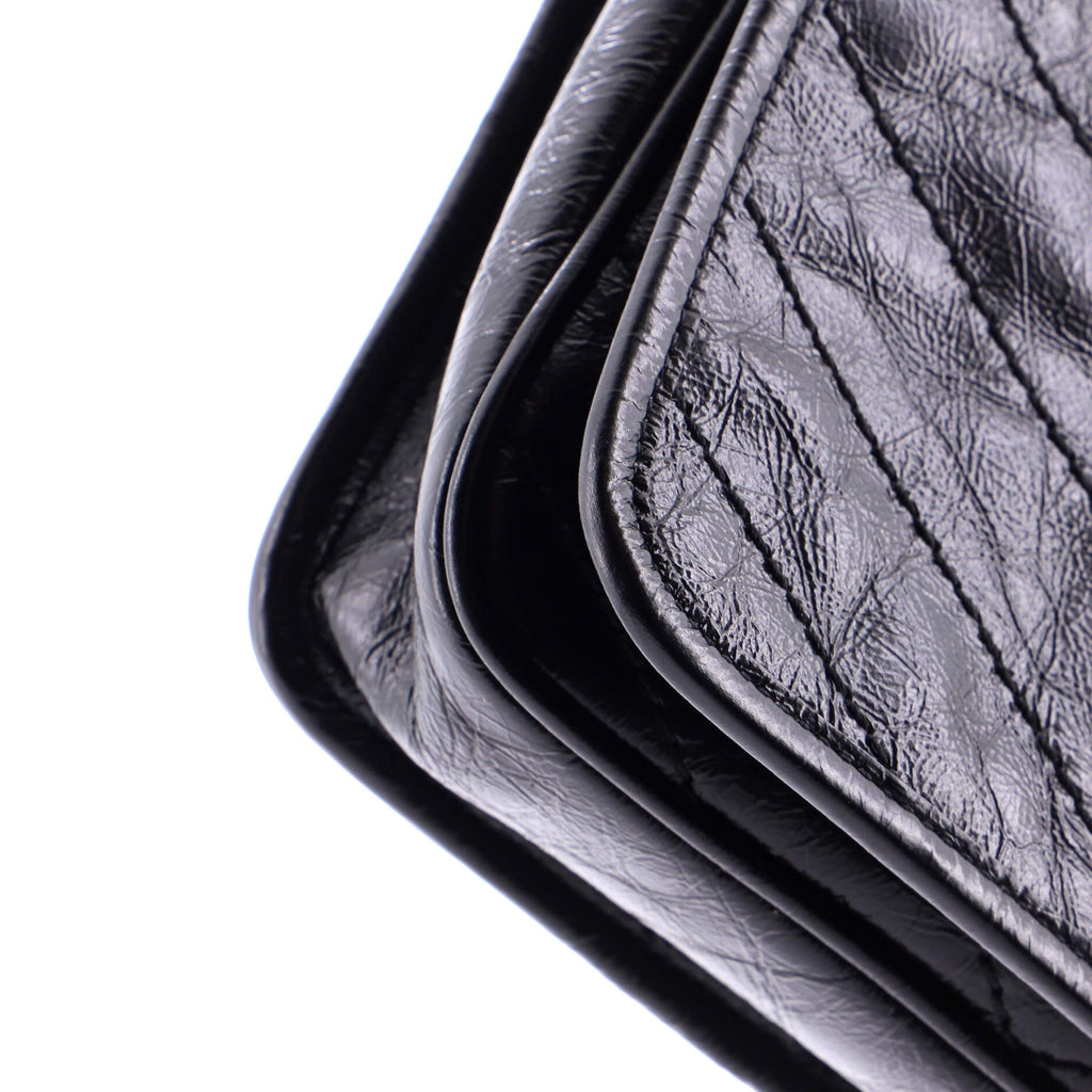 Niki Chain Wallet Matelasse Chevron Leather