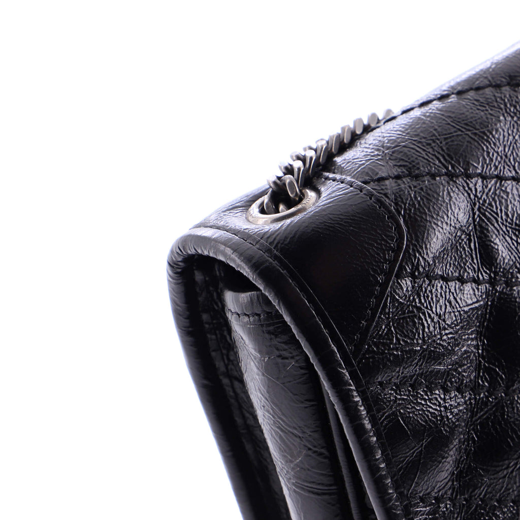 Niki Chain Wallet Matelasse Chevron Leather
