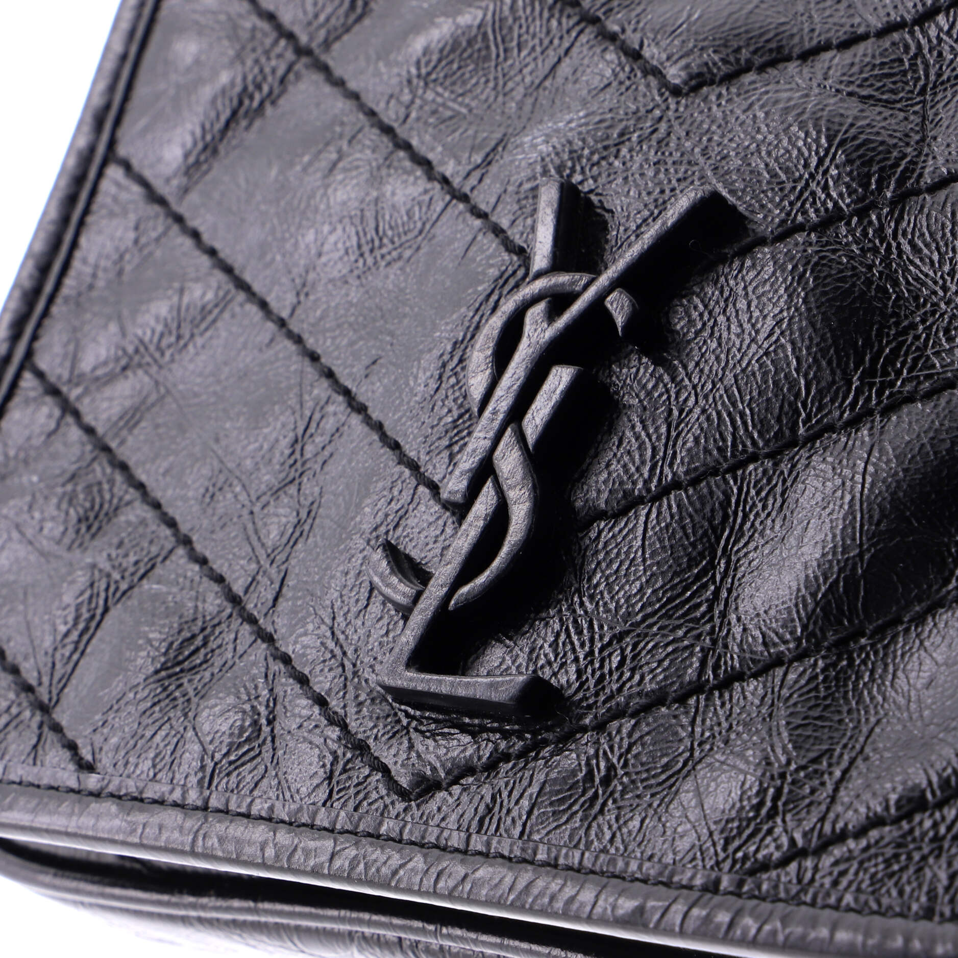 Niki Chain Wallet Matelasse Chevron Leather