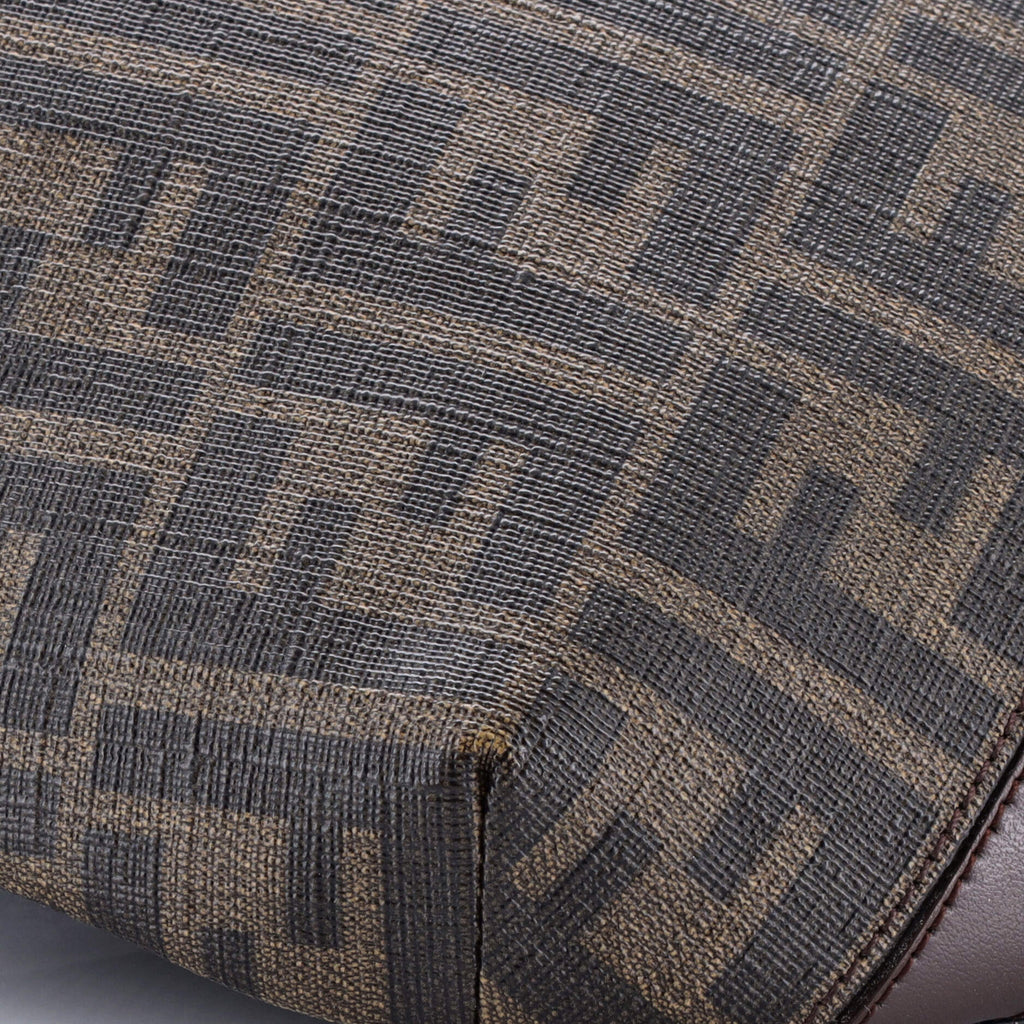 Zip Belt Bag Zucca Coated Canvas and Leather