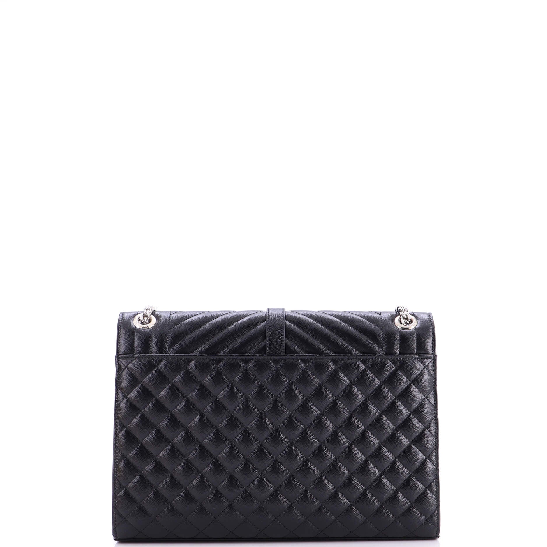Classic Monogram Envelope Satchel Mixed Matelasse Leather Large