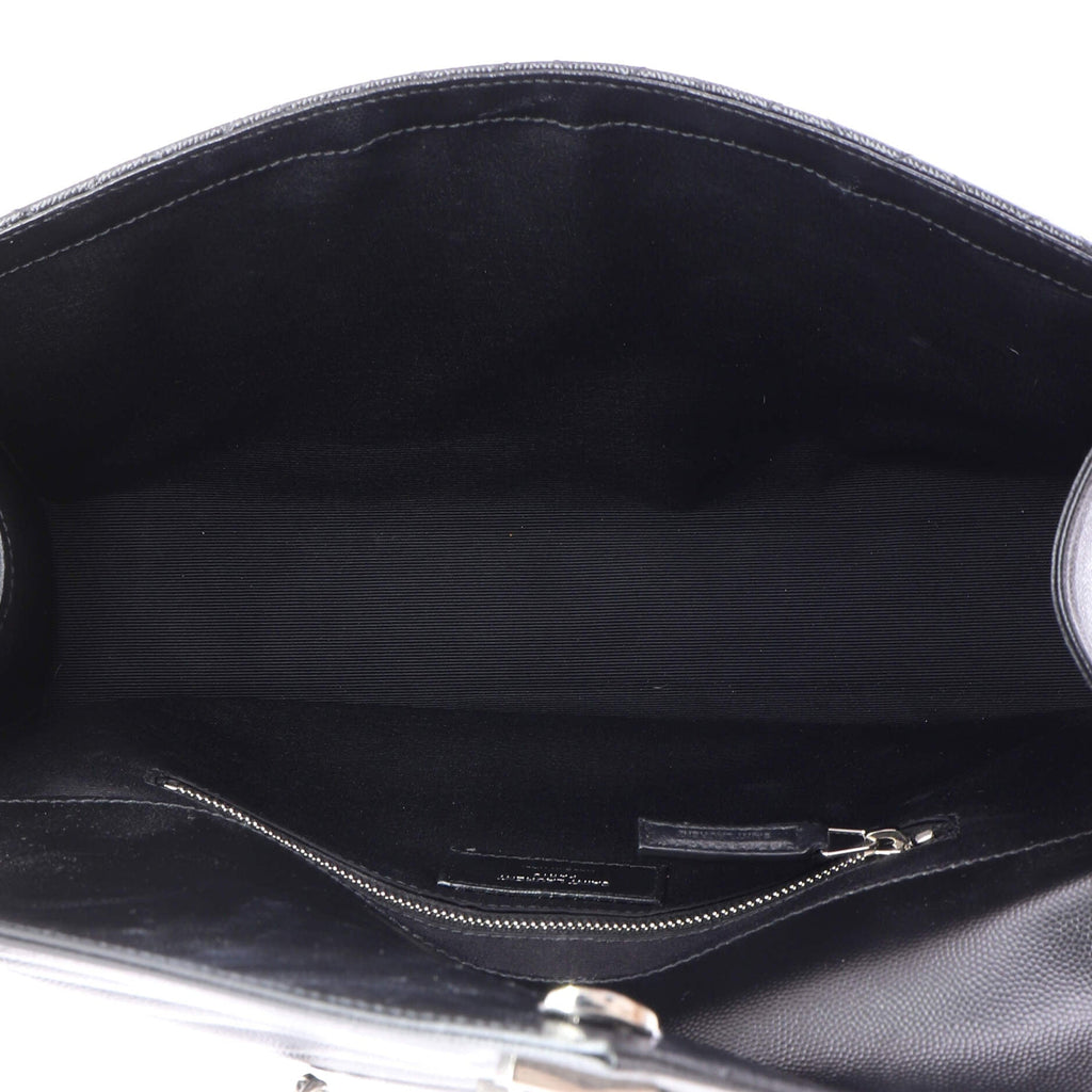 Classic Monogram Envelope Satchel Mixed Matelasse Leather Large