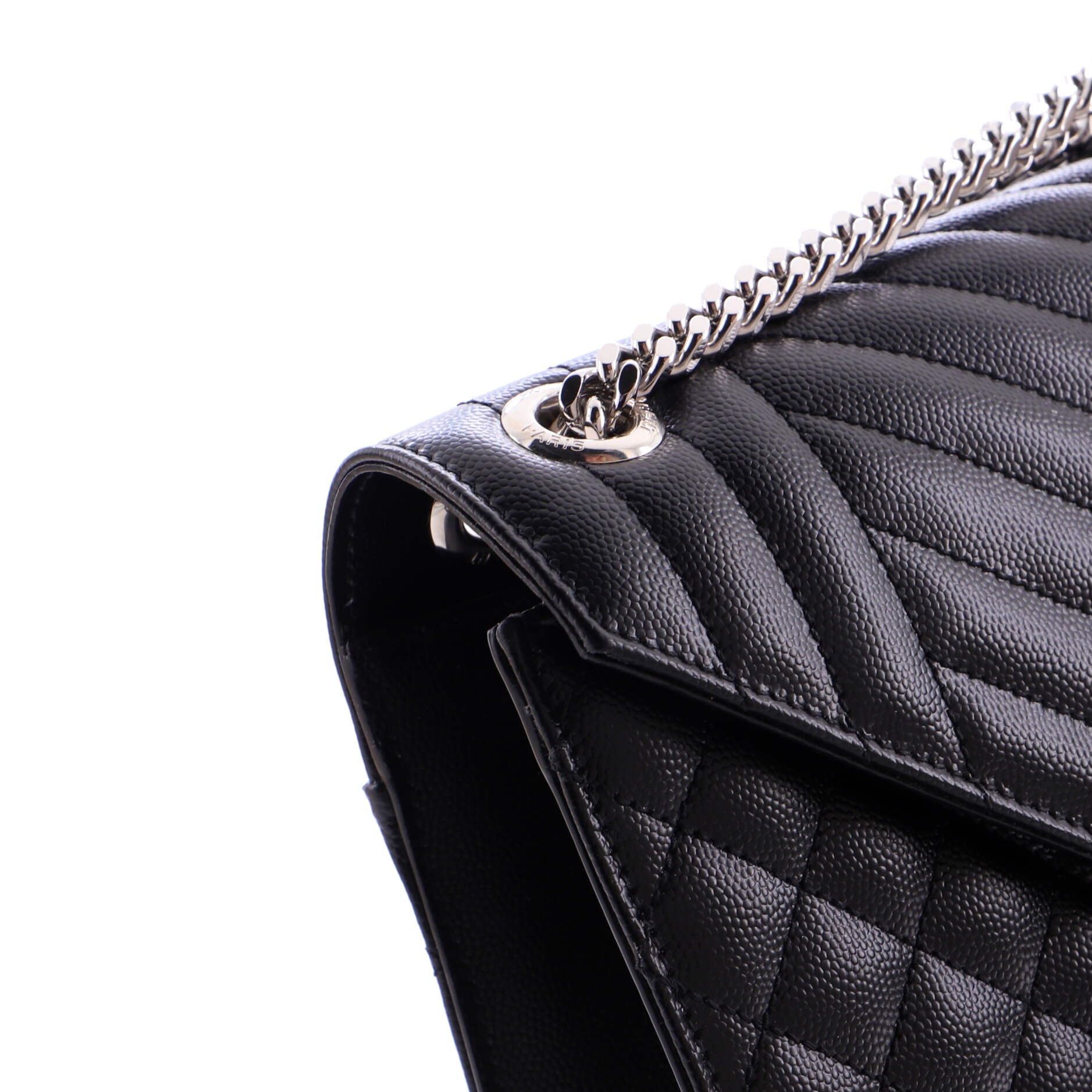 Classic Monogram Envelope Satchel Mixed Matelasse Leather Large