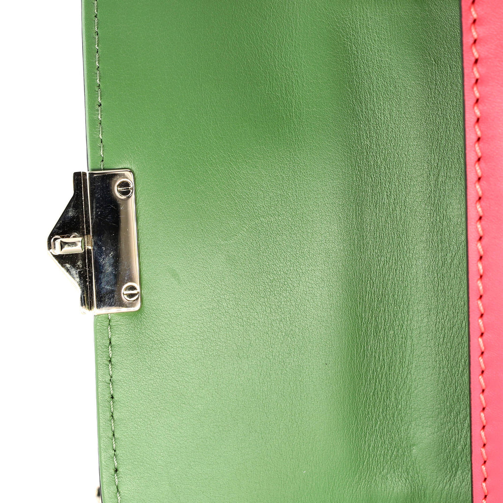 Glam Lock Shoulder Bag Leather Mini