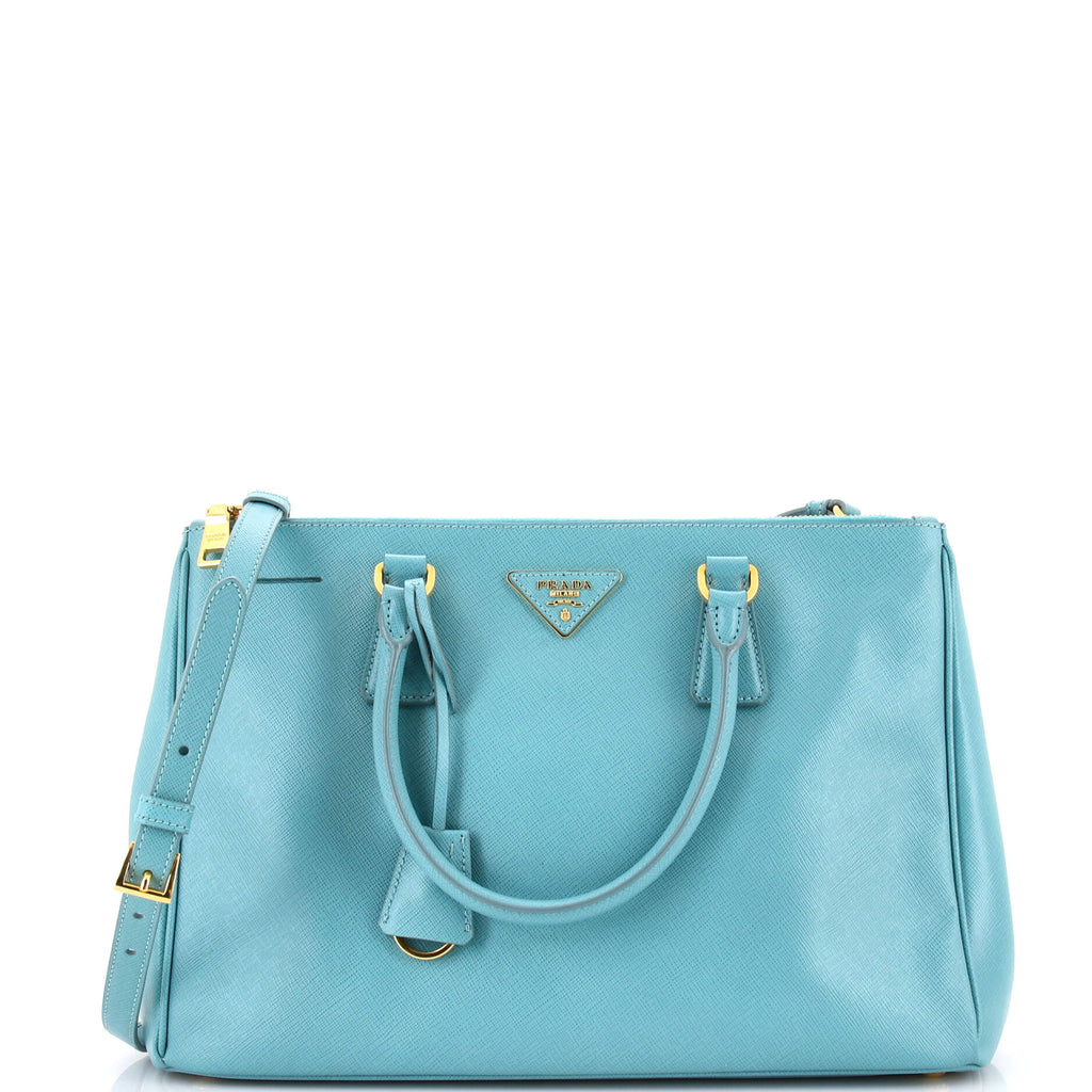 Double Zip Lux Tote Saffiano Leather Medium