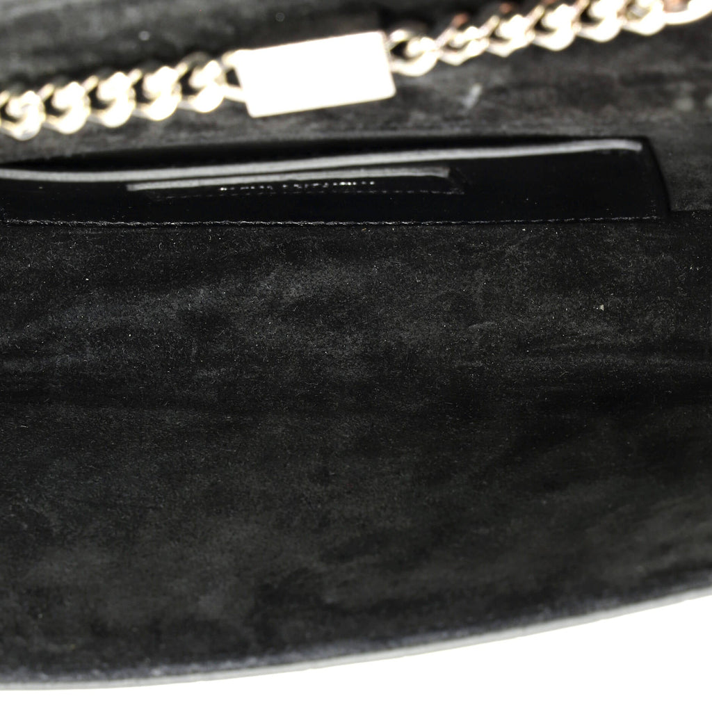 Classic Monogram Tassel Crossbody Bag Crocodile Embossed Leather Small