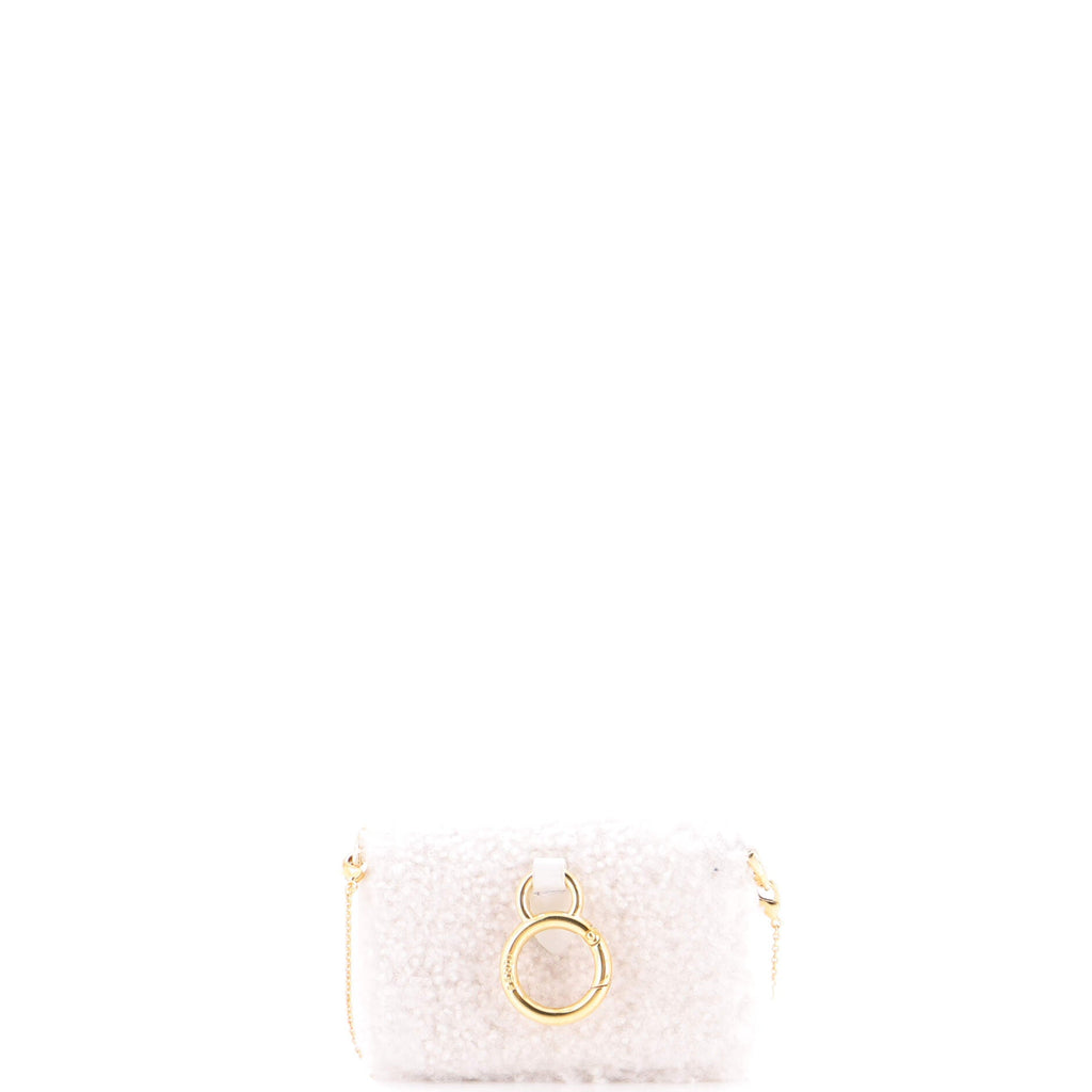 Chain Baguette Charm Bag Shearling Nano