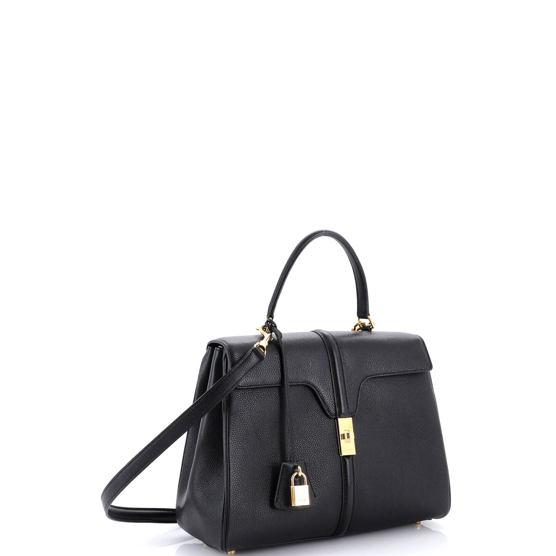 16 Top Handle Bag Grained Calfskin Medium