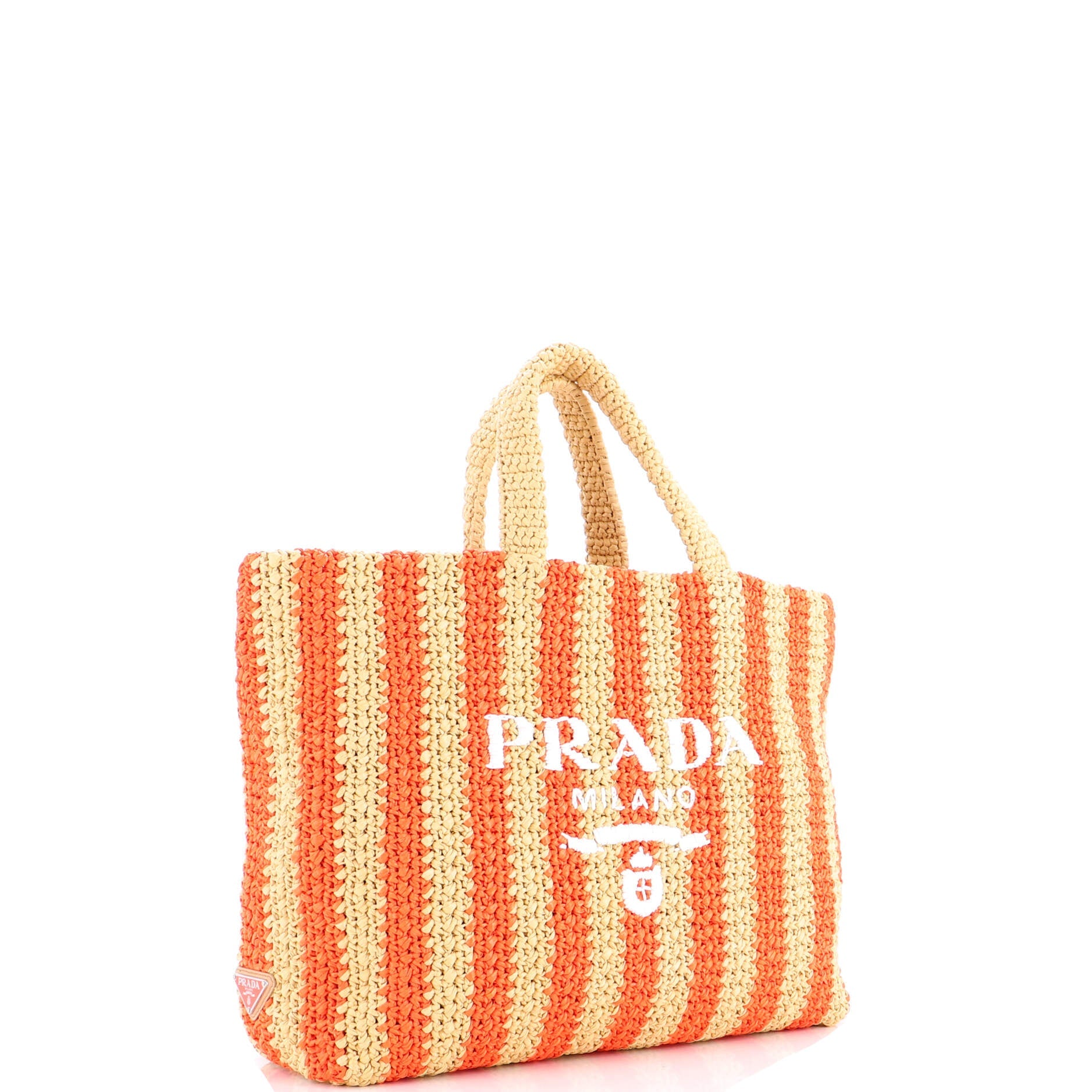 Logo Tote Raffia Large